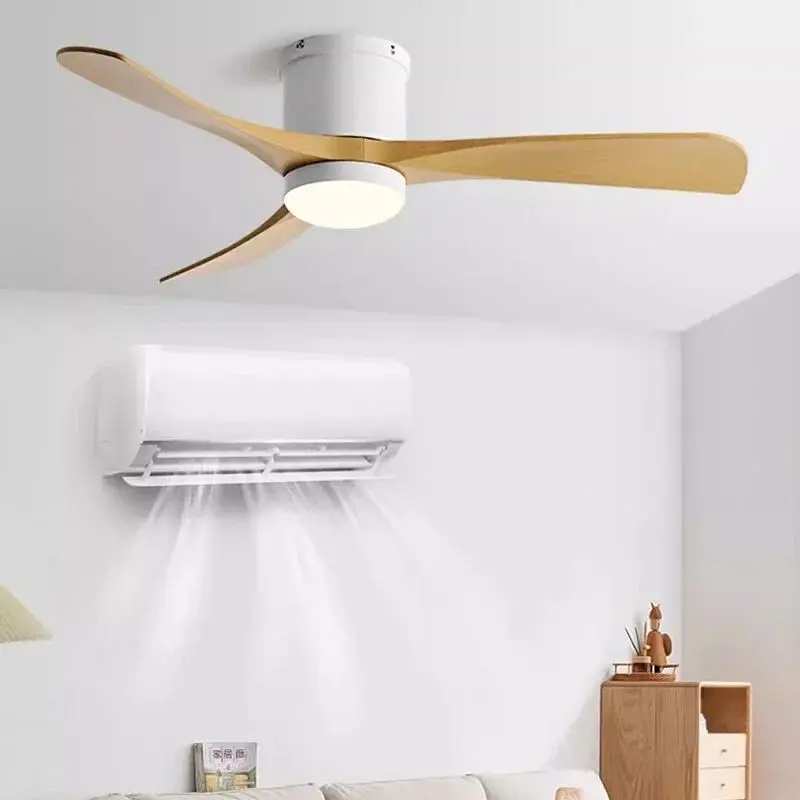 ventilador de teto led com luz e controle para o quarto piso baixo candelabro 220v 38in 01