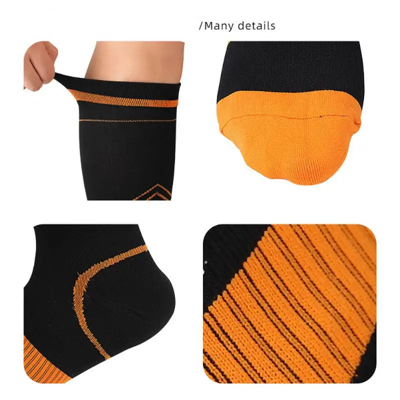 Polychrome Outdoor Sports Socks Flexible Compression Socks Opp Bag Packaging Stretch Socks Breathable Unisex Colorful Stripes image 2