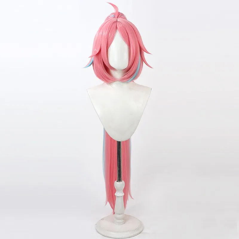 أنيمي هونكاي: ستار السكك الحديدية رابا كوس شعر مستعار تأثيري هالوين كرنفال الدعائم الطرف الشعر الاصطناعية ألياف مقاومة للحرارة + غطاء شعر مستعار