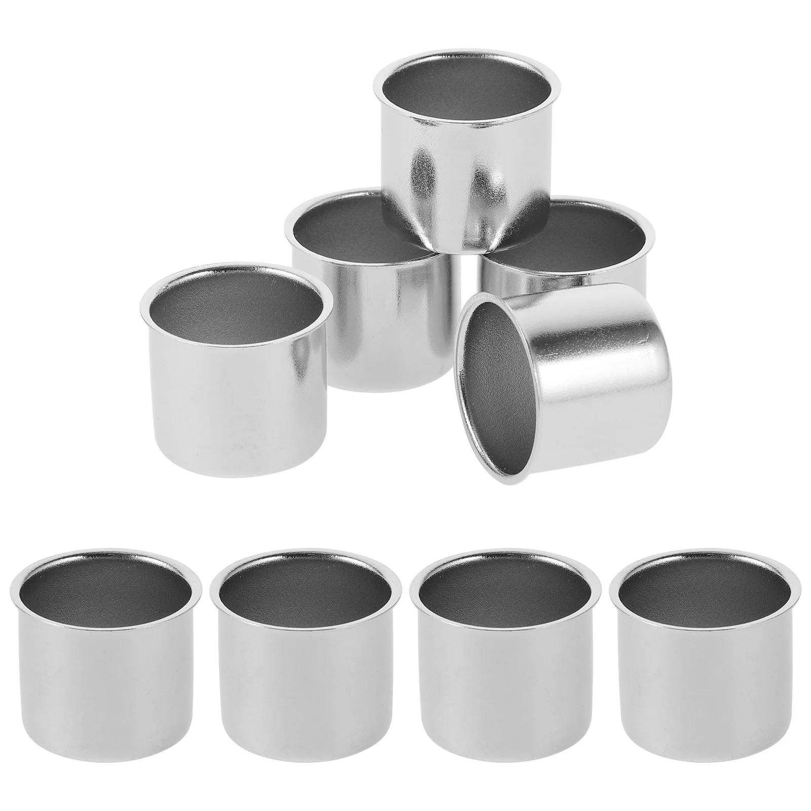 

10 Pcs Metal Cup Taper Holders Home Cups Drip Protectors Containers Candlestick