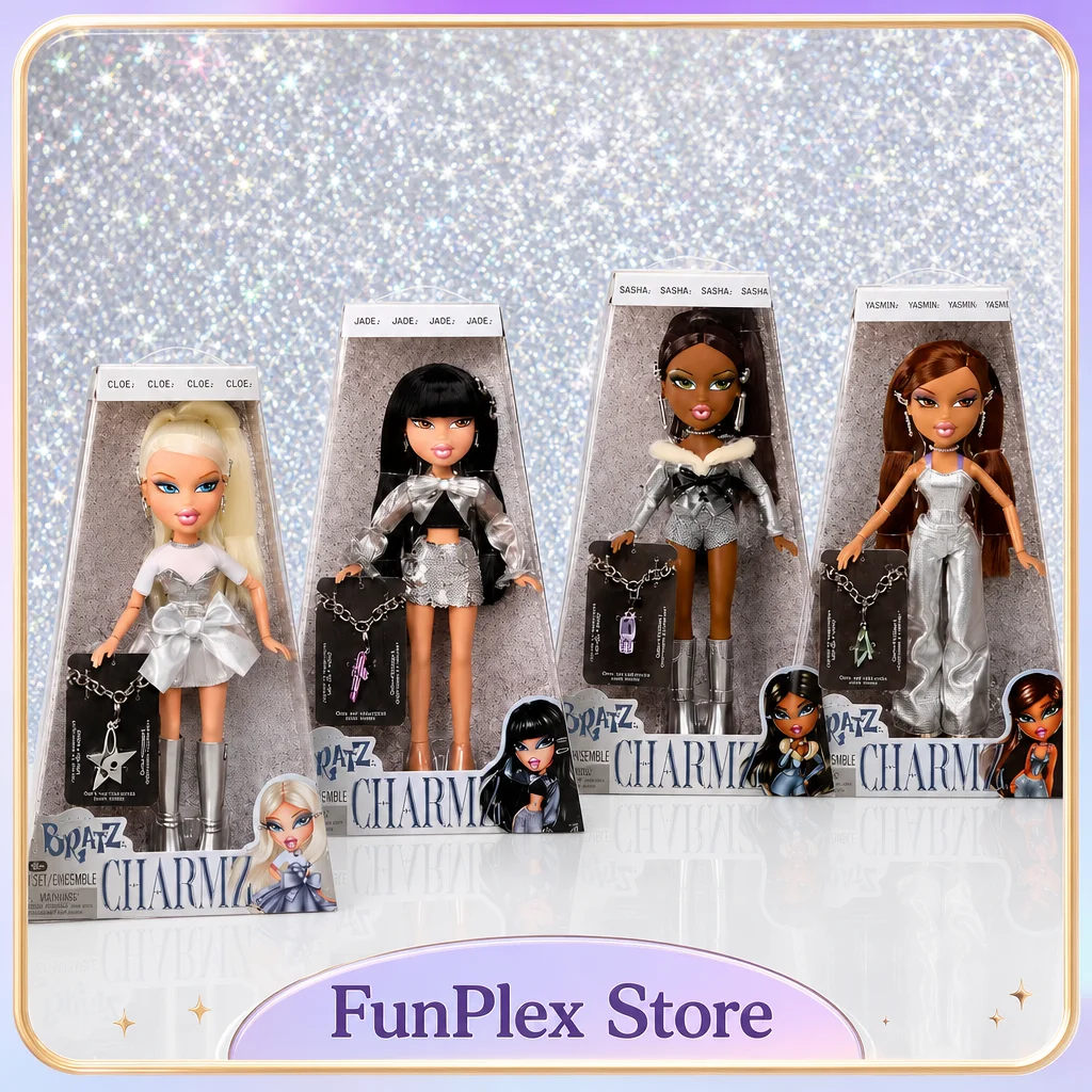 poupee-de-mode-bratz-charmz-tenue-argentee-a-paillettes-figurine-d'action-de-collection-presentoir-de-bureau-cadeau-pour-les-collectionneurs-adultes