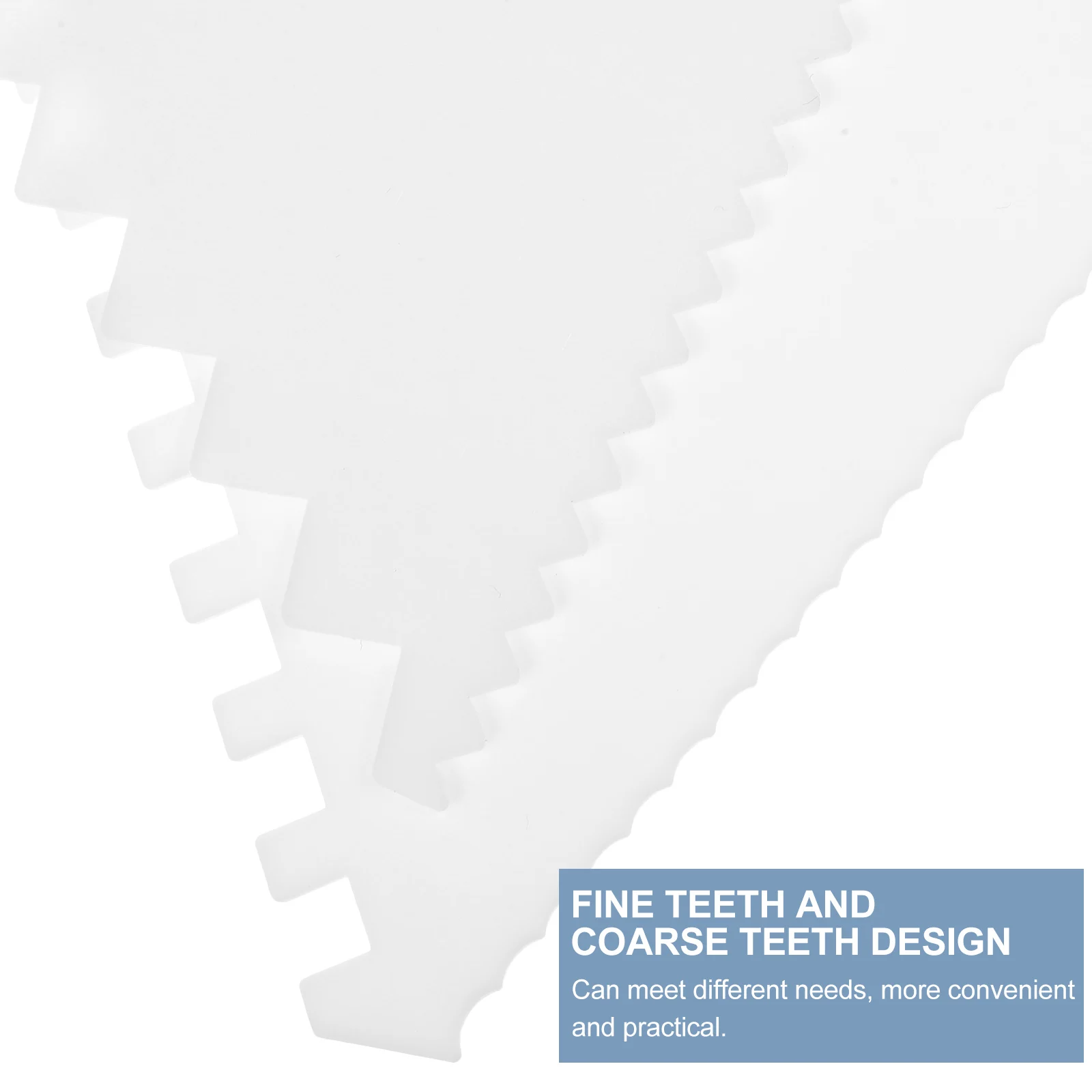 

8pcs Plastic Cake Scraper Baking Tool With Fine Coarse Teeth Triangle Edge For Cake Decorating Frosting Smoother Pastry Kitchen