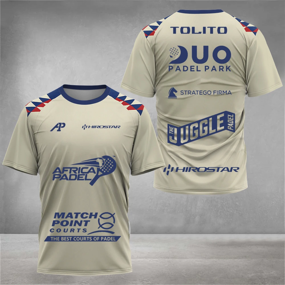 Sommer-Neukollektion Padel Multi Text Padel Grafik 3D-Druck Herren Damen Unisex Schnelltrocknend Atmungsaktives Sport-Wettkampf-T-Shirt – Detail 8