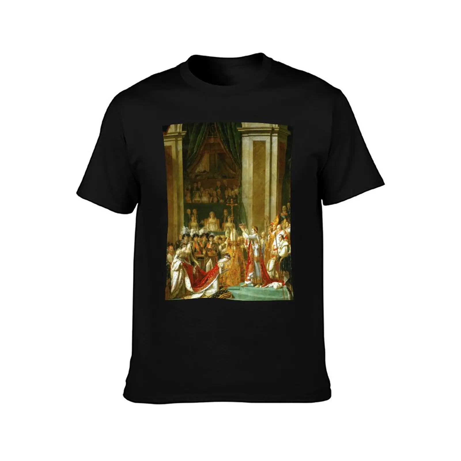 The Coronation of Napoleon by Jacques-Louis David T-Shirt men t shirt cotton 100% T-Shirt