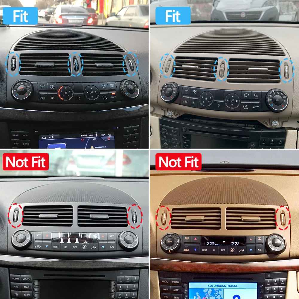 Car Front Dashboard Central AC Vent Air Vent Grille Panel Cover For Mercedes Benz E Class W211 2003-2008 2118300054