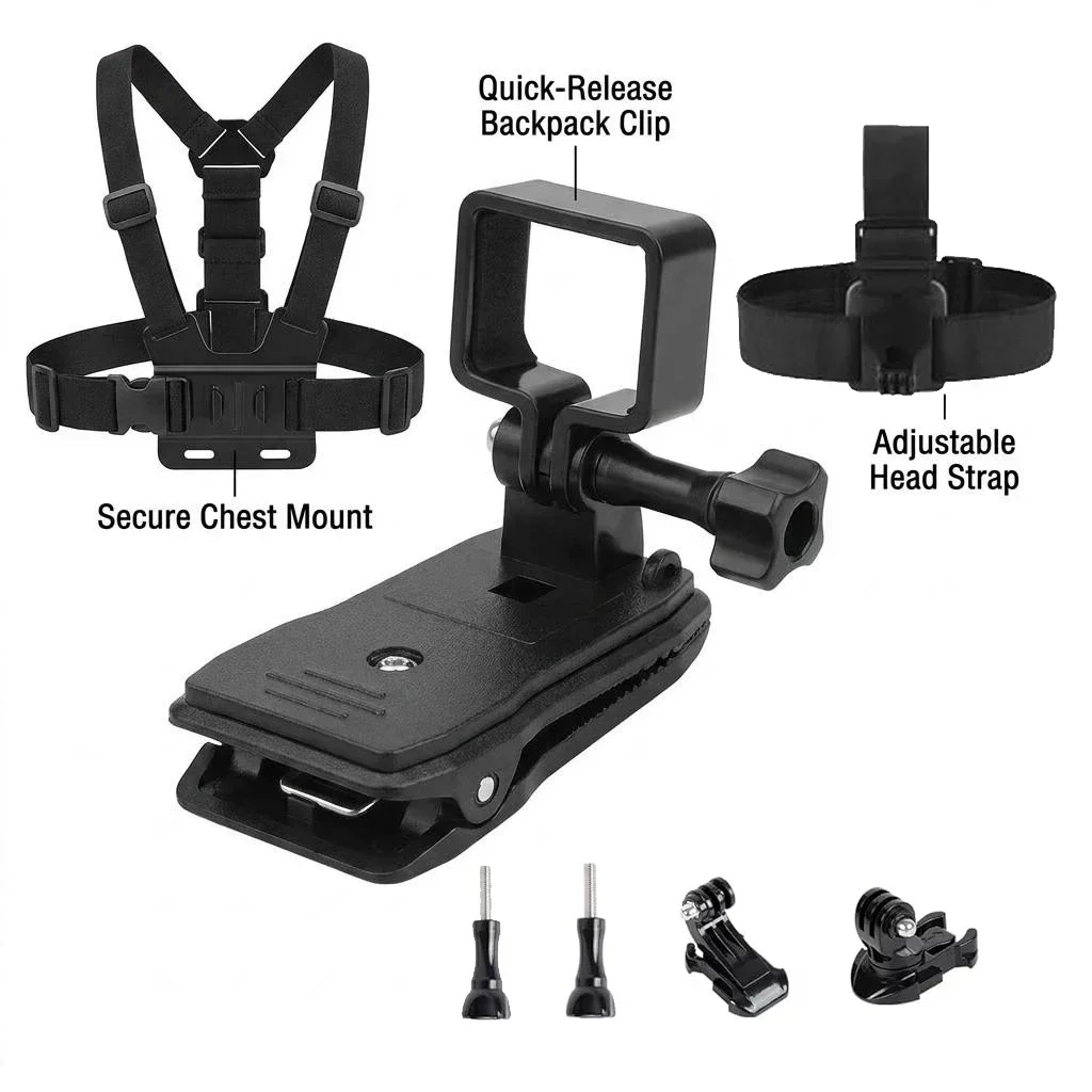 Accessories Kit for DJI Osmo Pocket 4 3 Chest Mount Head Strap Backpack Holder with Expansion Adapter for DJI Pocket Accessory