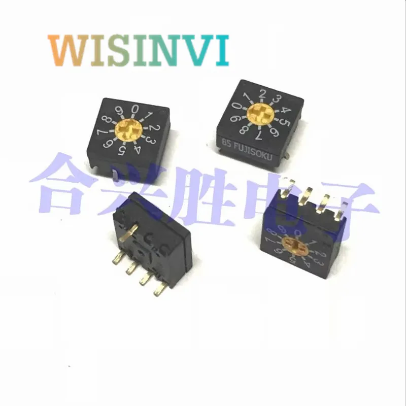 5PCS Encoding Switch DRS3010 10 Pos 0-9 Rotary Encoder With Handle Code Switch Digital Potentiometer Switches