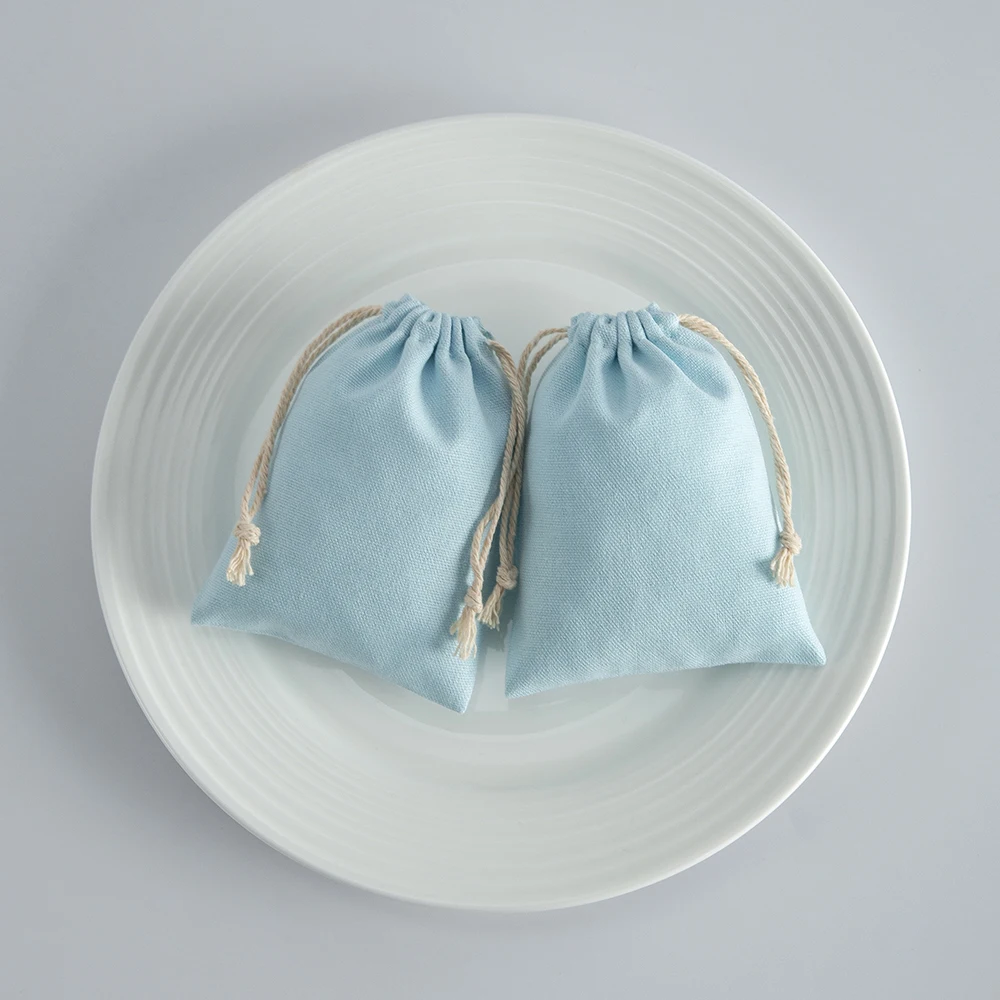 

5Pcs Blue Small Jewelry Accessory Storage Pouch Necklace Bracelet Candy Cosmetic Wedding Party Gift Organizer Drawstring Bag