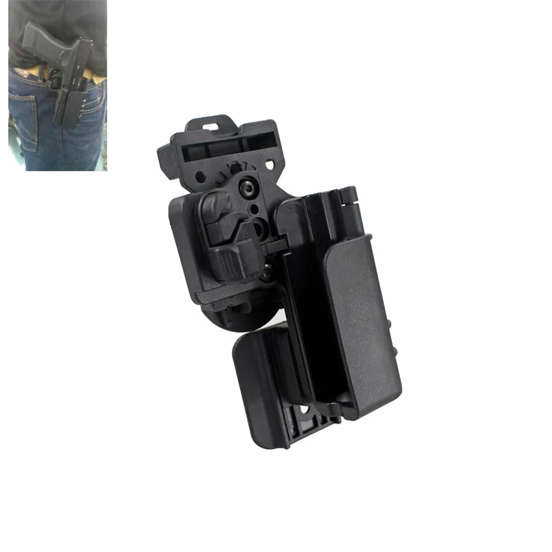 Tactical Gear Combat G17 Gun Holster Right Hand Quick OWB Airsoft Case Waist Belt Clip Pistol Holder For Glock 17 19 22 23