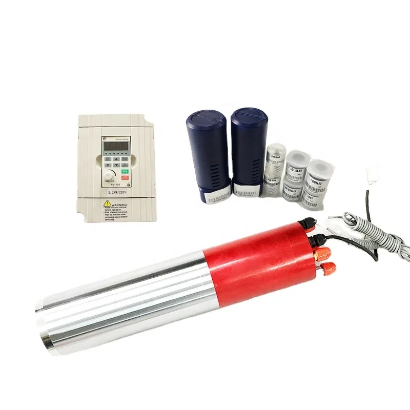 

ISO20 atc motor spindle with frequency converter and tool holder 2.2kw 24000rpm 80mm atc spindle