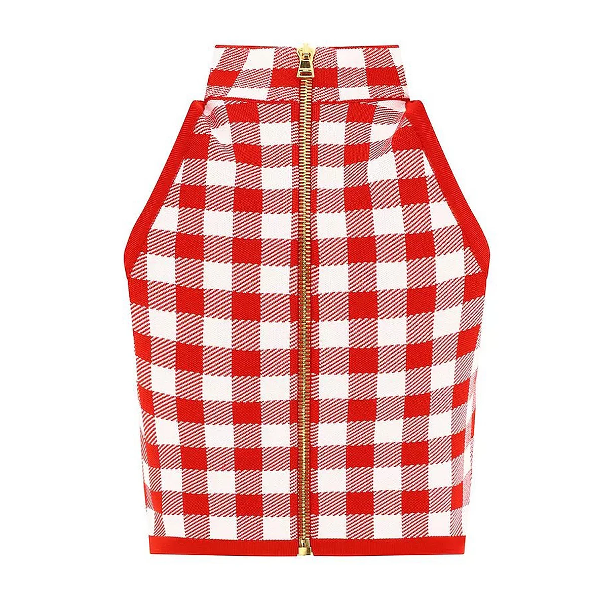 Three Colors Of High-quality And Fashionable New Knitted Plaid Button Back Zipper Sleeveless Slim Fit Sexy Women's Tank Top