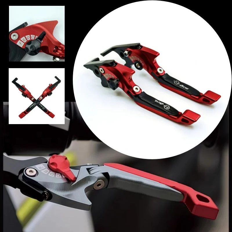 

For Kawasaki W800/SE 2012-2016 W800 cafe 2019-2022 Motorcycle Parts 3D Brake Lever Set Foldable Adjustable Handle Levers