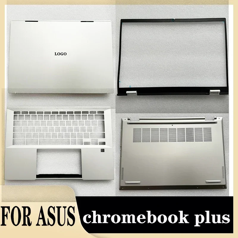 

New for Chromebook Plus Laptop LCD Rear Lid Back Cover Front Bezel Hinges Palmrest Upper Bottom Base Case Housing Shell