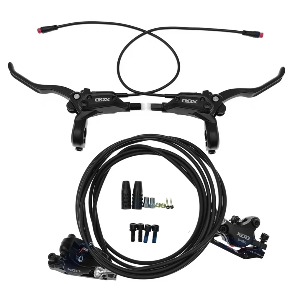 Podofo XD-H800 XD-H880 Hydraulisches Scheibenbremsen-Set für KuKirin G2 G2MAX G3PRO G4 G5, 2-Pin, abgedichtet, 140-mm-Bremsscheibe, vorne und hinten, verschiedene Ausführungen für Elektroroller und