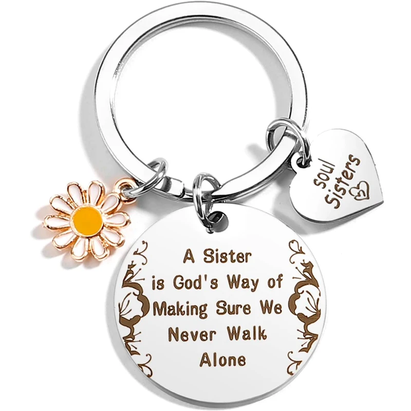 Sister Keychain Gifts Funny Best Sister Ever Easter Basket Stuffers Birthday Gift for Sisters Best Friends