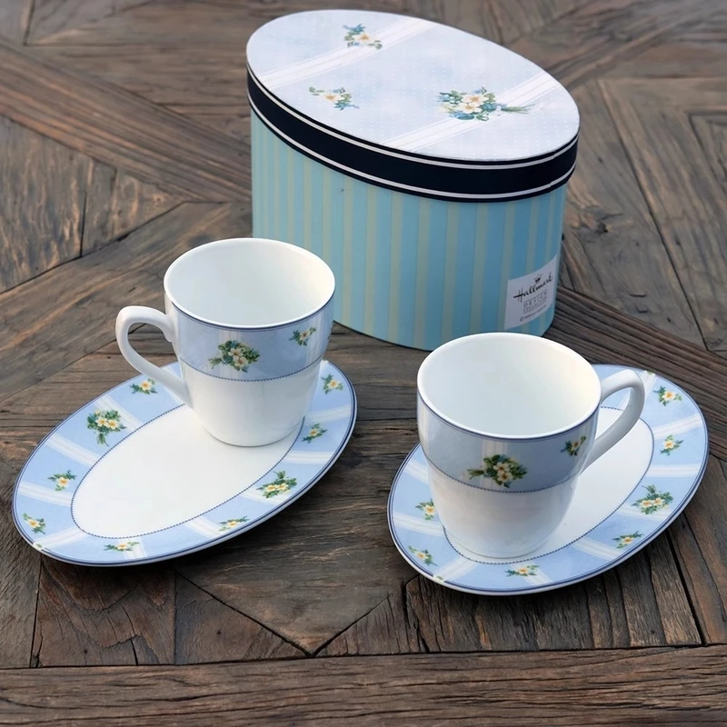 

Gift Box Package Gourd Cup and Saucer Atistic Afternoon Tea Cup Two-piece Gift