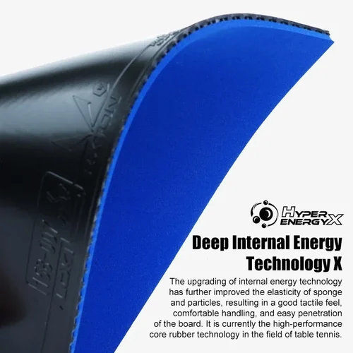 Imagen 2 del producto LOKI RXTON 5 PRO goma para tenis de mesa, espinillas adhesivas, goma de Ping Pong con esponja azul especial para ataque y arco rápidos en la frente