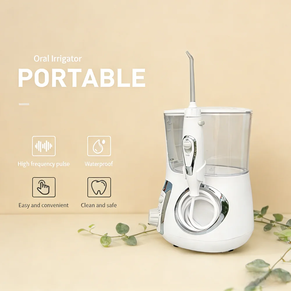 

800ML High-Capacity Electric Countertop Water Flosser, 10 Modes Power Dental Oral Irrigator, Deep Clean Teeth to Prevent Decay