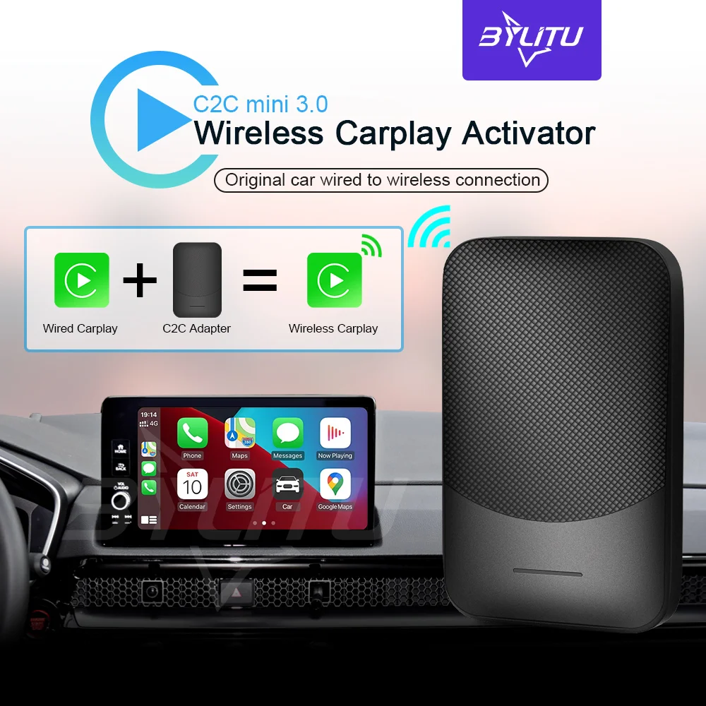 Adaptateur Carplay sans fil, Android Auto Dongle Plug and Play, Prise en charge Bluetooth, WiFi, Connexion automatique pour Hyundai Kia