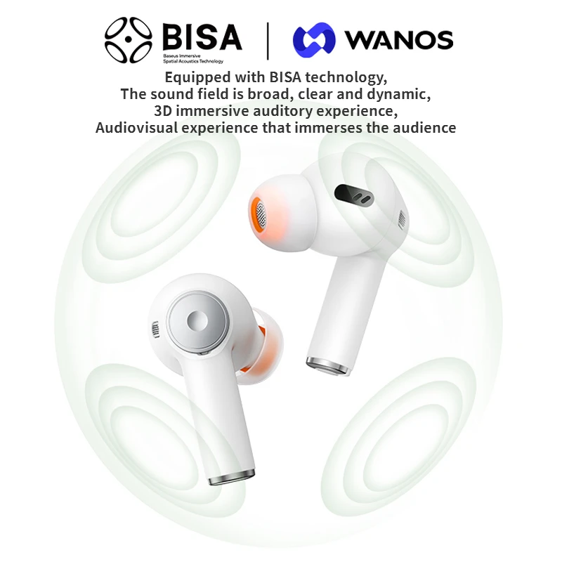 Baseus 2023 New Ex Bluetooth Game Headphones HIFI Sound Quality Call Noise Reduction Wireless Sport Adult Rechargeable Earphone