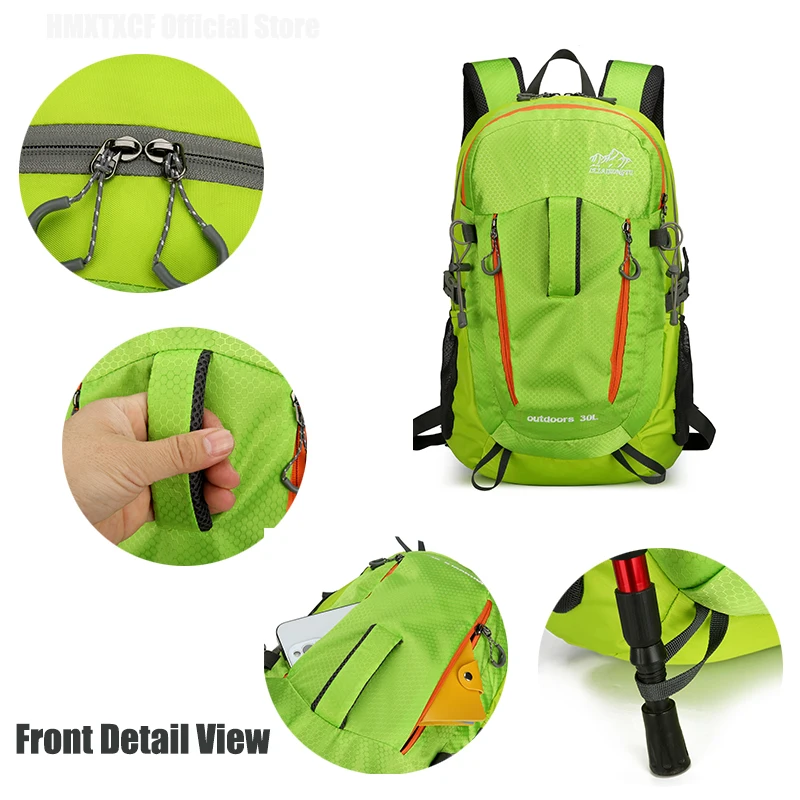 حقيبة ظهر خارجية للرجال بسعة كبيرة للسفر وخفيفة الوزن كاجوال للمشي لمسافات طويلة حقيبة رياضية مقاومة للماء للسفر وتسلق الجبال