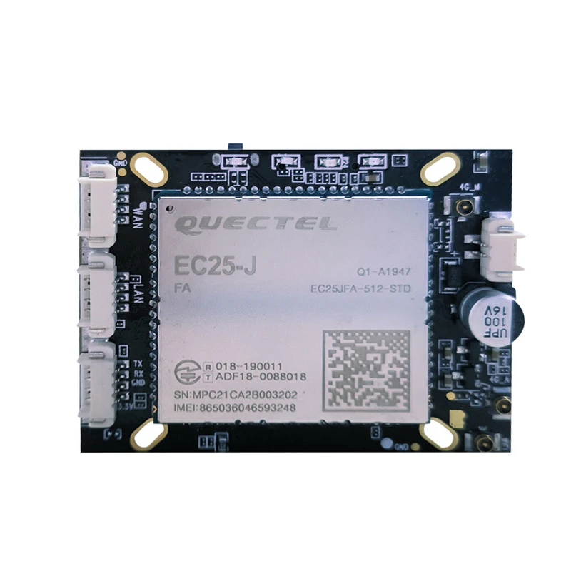 

Quectel EC25-J 4G LTE Cat4 Wireless routing security monitoring module board with 4G WIFI Dual Net Port