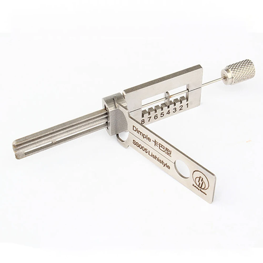 SS004 SS005 Decoder Lishistyle 2-in-1 Reading Gauge Dimple Semicircle Type Crescent Dimple Kaba hook Repair locksmiths Tool