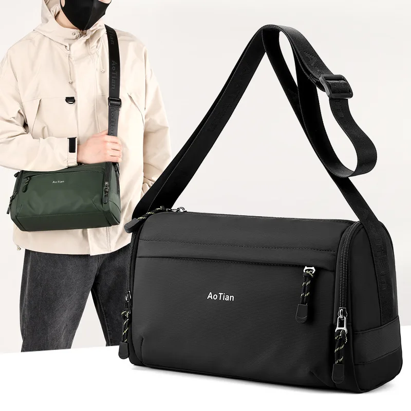 

Casual Fashion Men's Cylinder Bag Trendy Single Shoulder Crossbody Bags Travel