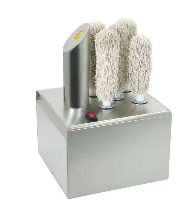 Commercial 3 brush glasses bar restaurant cafe glass edge wine glass polishing machine commercial wine glass polishing machine