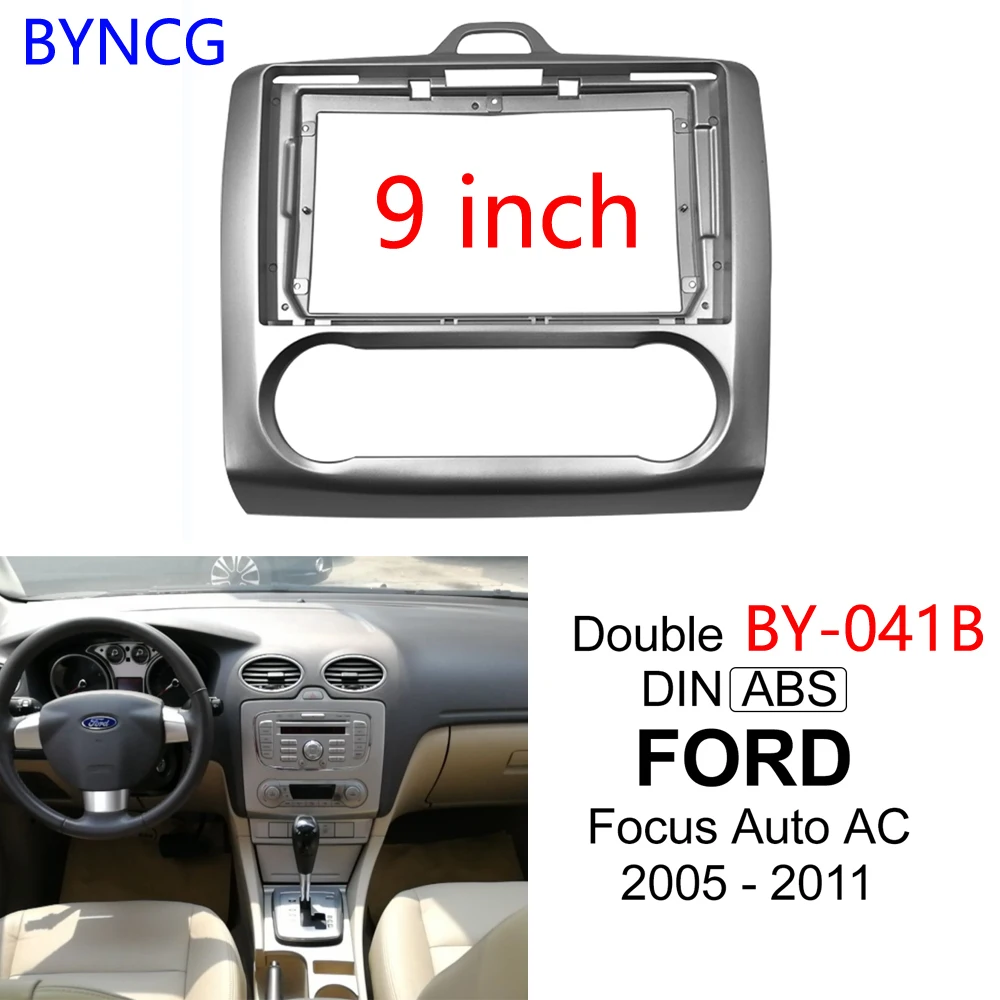 

2 Din Car Radio Fascia Frame Fit for Ford Focus 2 S-Max 2005-11 DVD GPS Panel Dash Kit Trim Bezel Fascias Installation