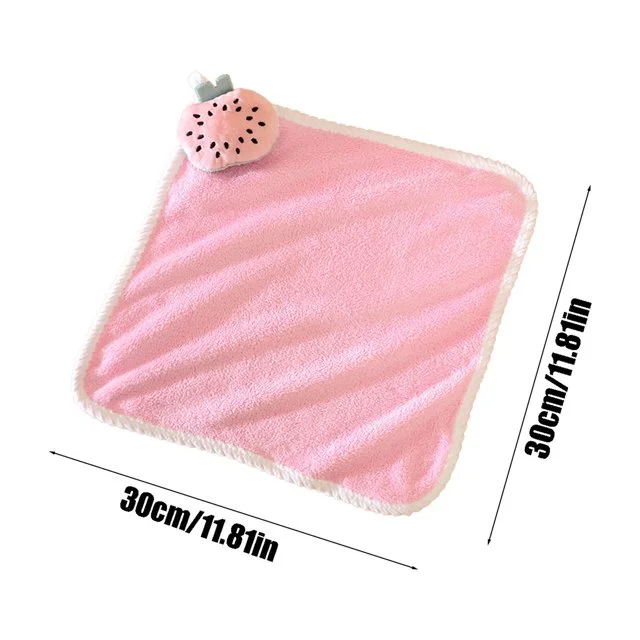 4 Pieces/1 Piece of Cute Cartoon-Decorated Towels, Soft Coral Fleece Hanging Hand Towels, Highly Absorbent, for Kitchen and Bathroom Use
