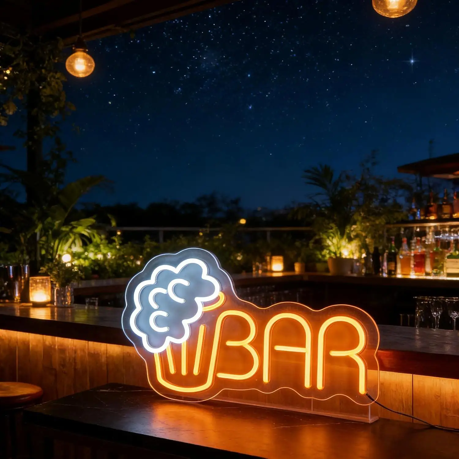 Bar Neon Sign USB Dimmable LED Light For Pub Tavern Beer House Night Club Front Window Wall DecorationCommercial Atmosphere Sign