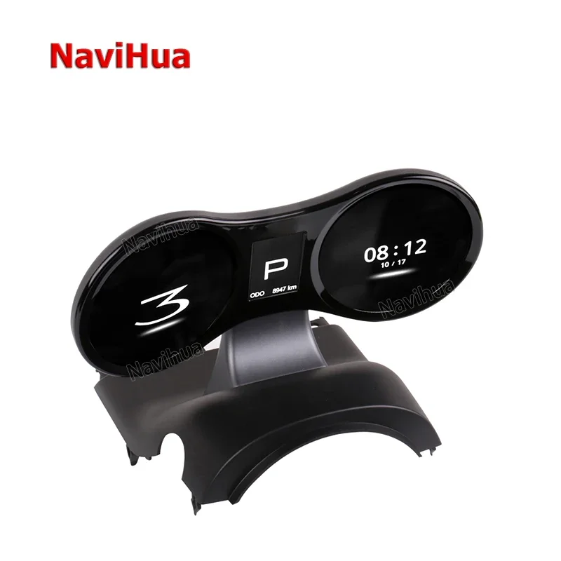 NAVIHUA  Mini Car  Water Temperature Gauge LCD Speedometer Digital Odometer Motorcycle  Tachometer Multifunction Dashboard