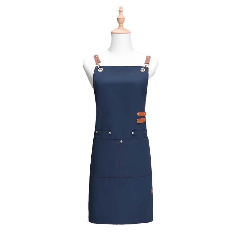

Thickened Canvas Work Apron Waterproof Kitchen Cafes Nail Beauty Hair Cutting Salon Uniform Grill Garden Florist Waiter's Apron