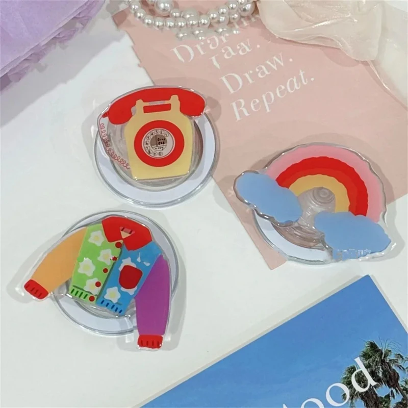 Coreano carino maglione arcobaleno supporto Grip Tok Griptok supporto per telefono supporto per iPhone 15 per Pad Magsafe magnetico Smart Tok