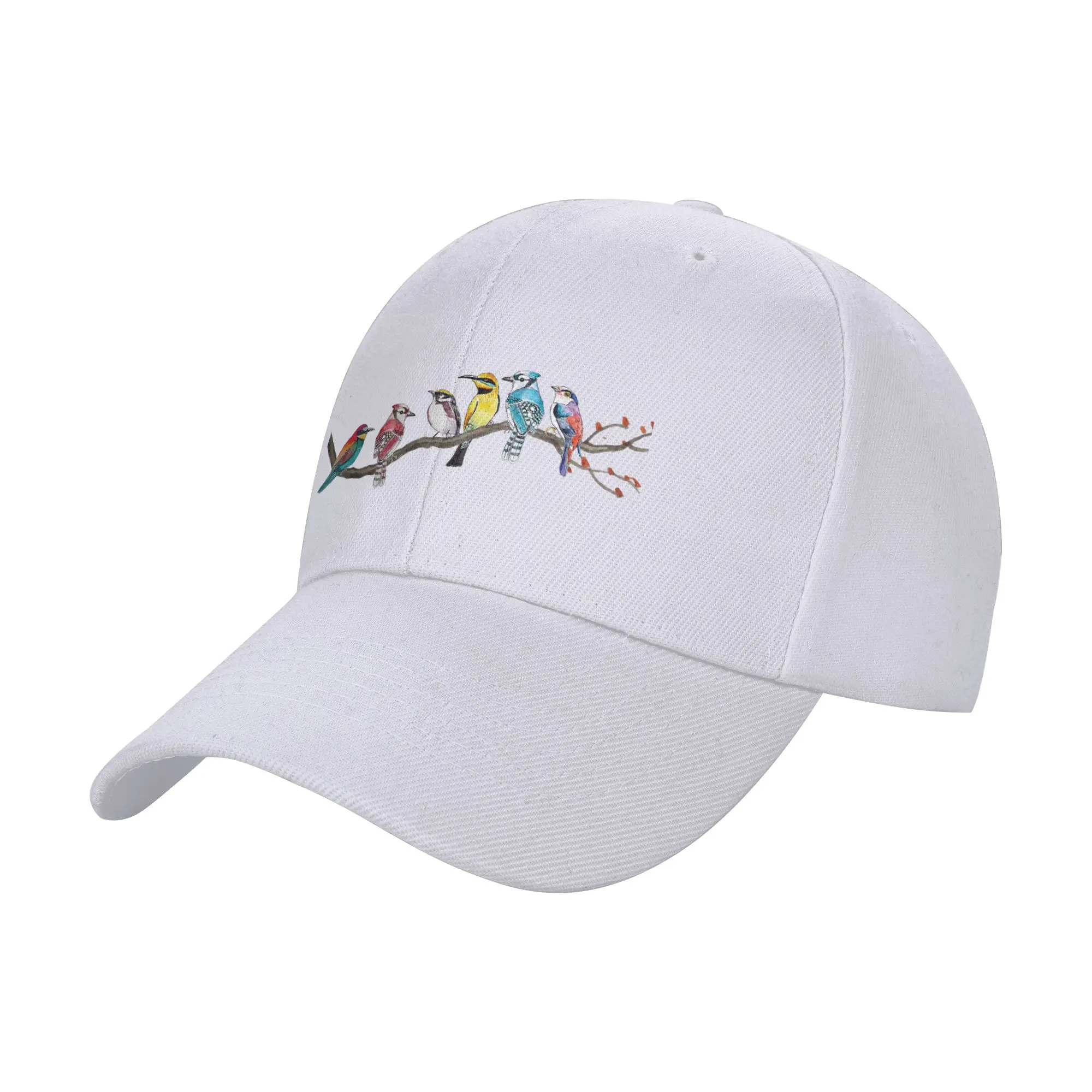 Birds On A Branch Birding Bird Watching Bird Watcher Baseball Cap Print Trucker Hat Summer Unisex Men Skate Snapback Cap
