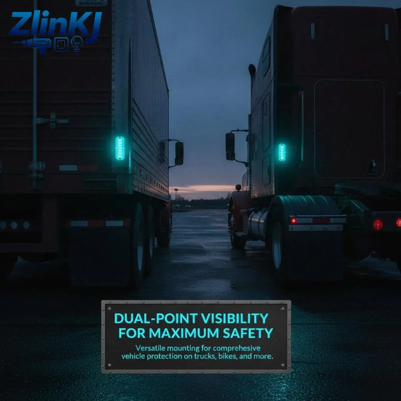 Solar Powered LED Warning Strobe Light, Wireless Anti-Collision Side Marker Safety Lamp For Car SUV Trailer Truck