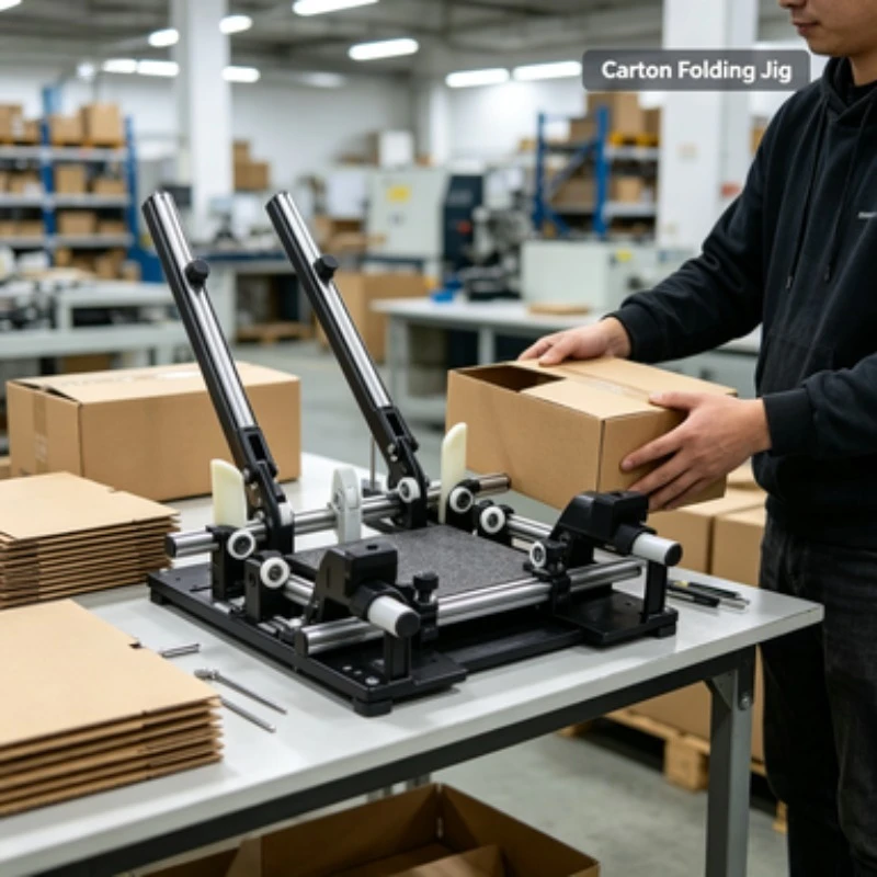 Carton Folding Jig Adjustable Box Folding Auxiliary Tool For Aircraft Box Packaging Operation