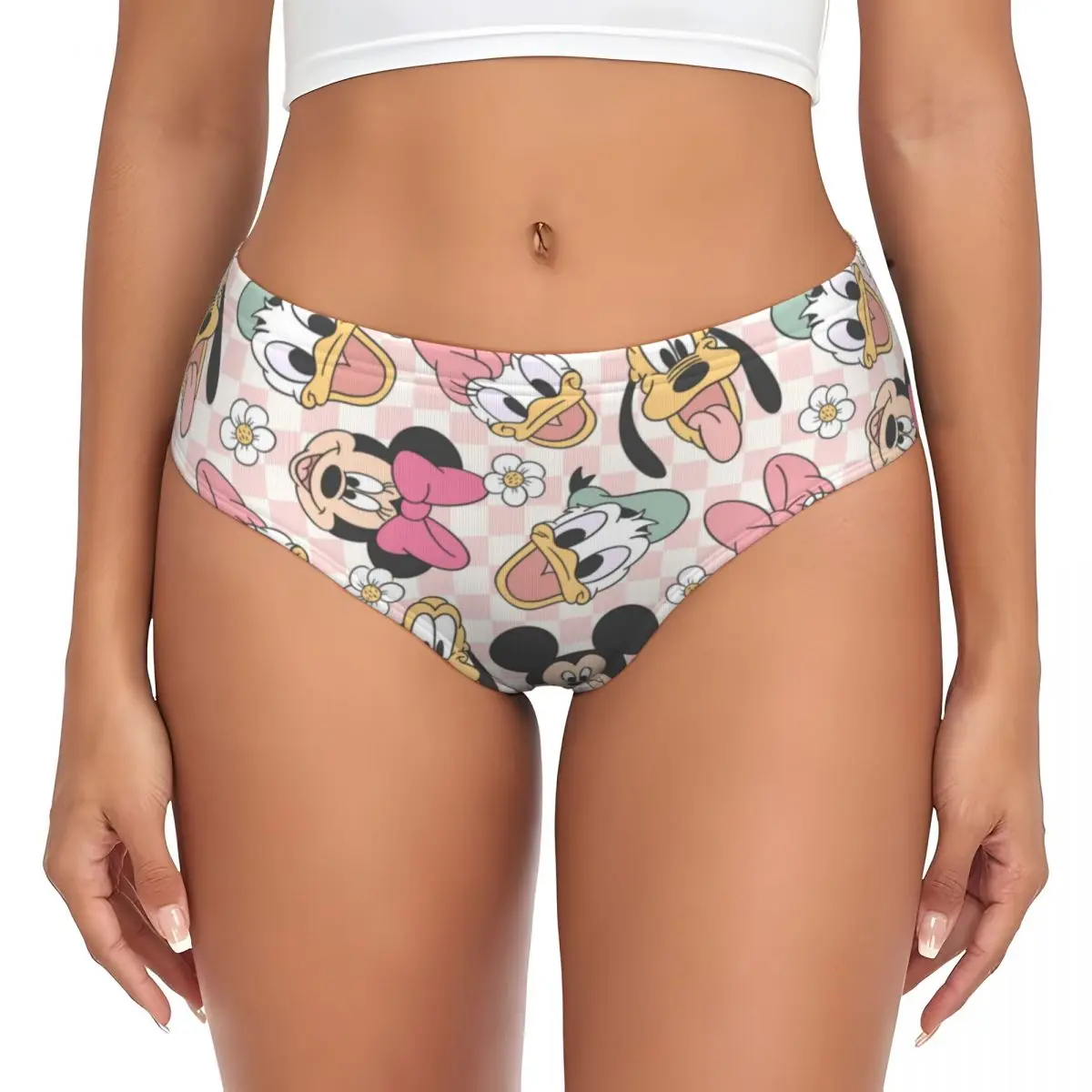 Cute Disney Duck Women Underwear Brief Full Coverage No Show Ladies Panties