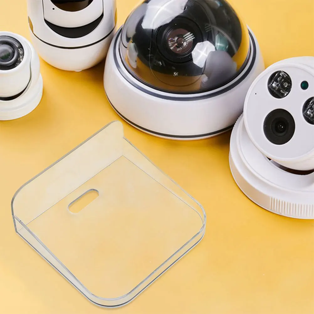 

2pcs Transparent Camera Tray Bracket Wall-Mounted Storage Rack Floating Shelf Security Camera Holder No Drill Easy Install