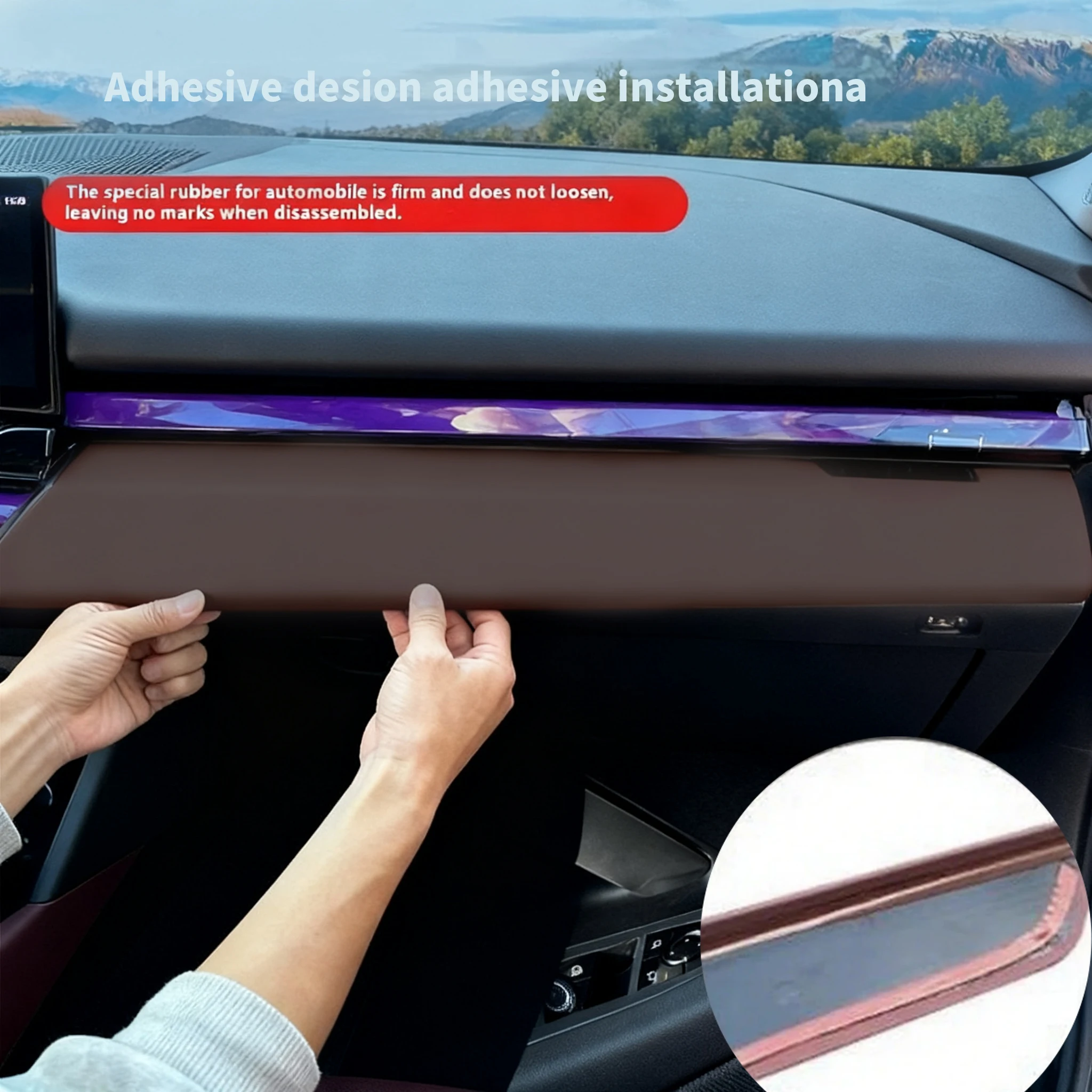 For BMW 5 Series i5G60 2024-2025 Dark coffee leather Center Control Around Trim Molding Stickers Interior Decoration Accessories