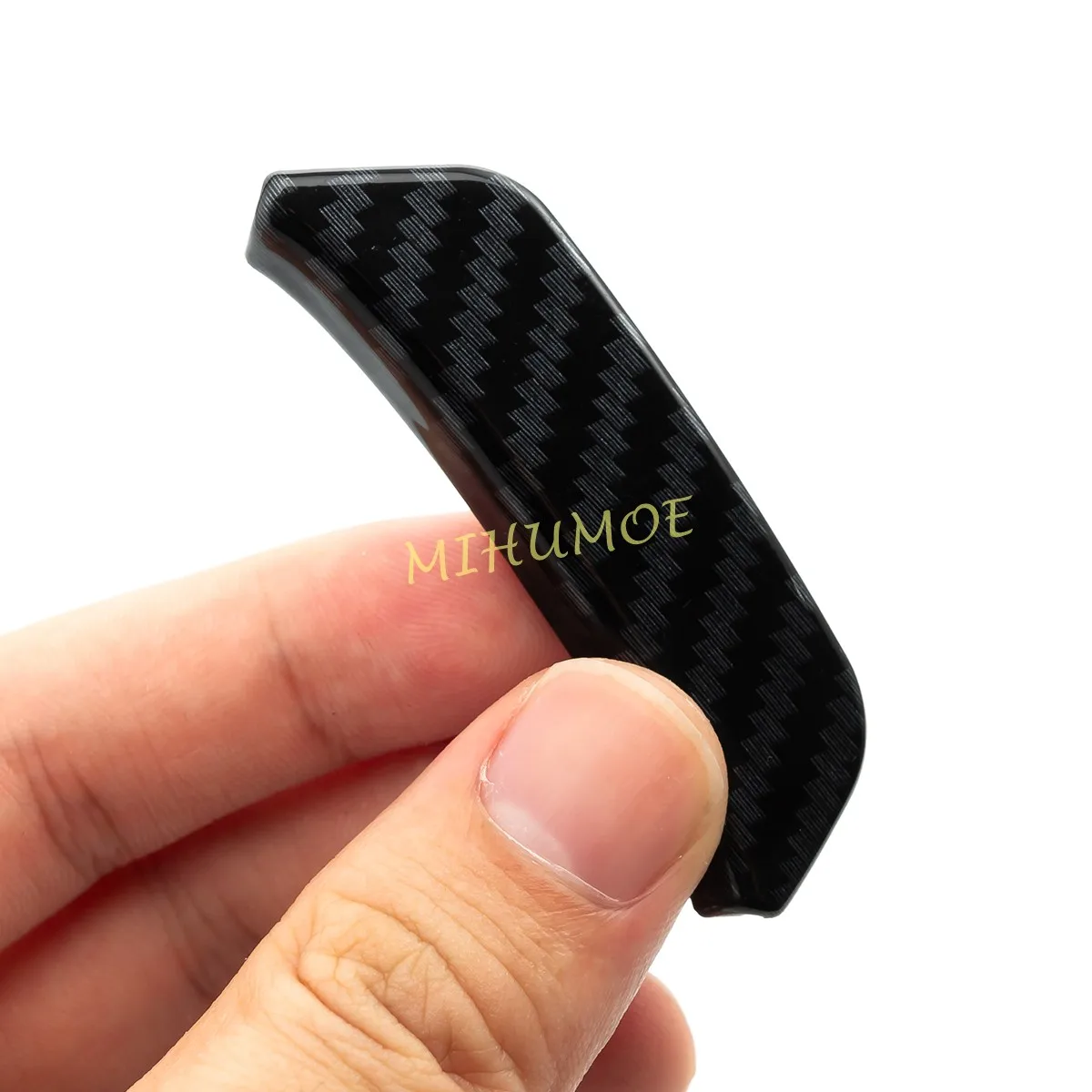 ألياف الكربون عجلة توجيه سيارة زر الإطار الكسوة ل 2019-2023 ميتسوبيشي باجيرو سبورت مونتيرو سبورت L200 تريتون #5