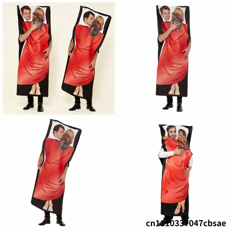 Funny Men Red Comedy Halloween Purim Fancy Dress Up Carnival Purim Party The Bed Cosplay Costume New Arrival 2026