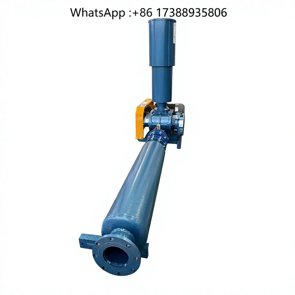 Factory Hot Selling Direct Drive High Pressure Electric High Air Volume Three Leaf Roots Blower Vacuum Pump 550kW Motor 1 Year