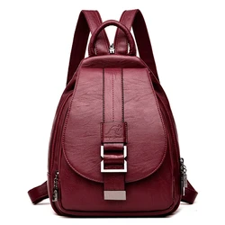 Designer Mochilas de Couro para Mulheres, Bolsa de Escola Feminina para Meninas Adolescentes, Travel Back Bag, Bagpack Retro, Sac A Dos Purses