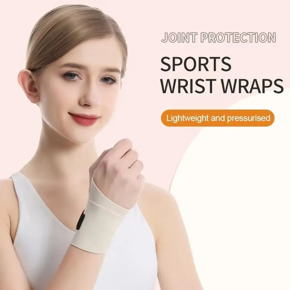 GOBYGO 1Pcs Adjustable Breathability Compression Wrist Brace Sprains Carpal Tunnel Pain Ultra-thin Elastic Wrist Support Unisex