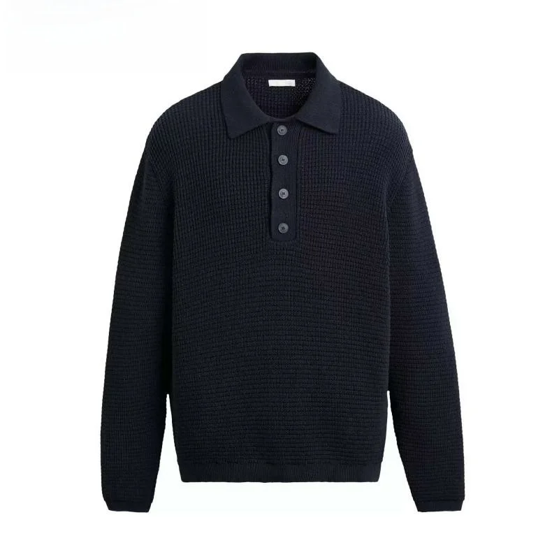 

Spring 2025 Men's Slim Fit Long Sve irt Straight Leg Knitted Sweater New Arrival Youth Vitali Sle Casual Wear