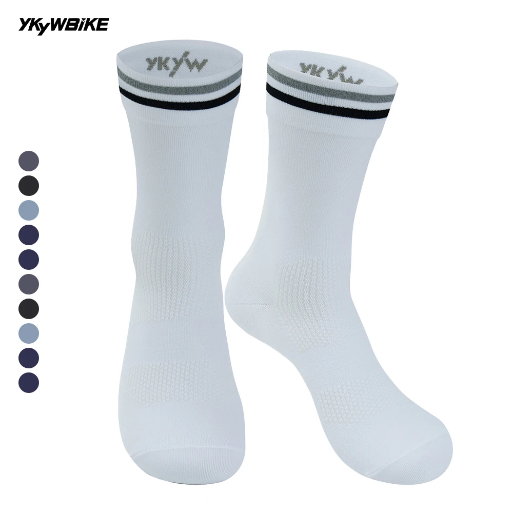 YKYWBIKE 2026 스포츠 양말 유니섹스 사이클링 양말 프로 팀 양말 부드럽고 편안한 땀 흡수 런닝 자전거 양말