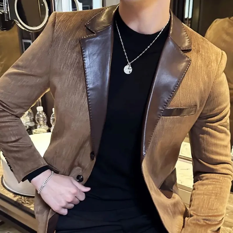 Male Coats Casual Solid Color Men\'s Jackets High Quality Luxury Designer Deals Y2k Korean Reviews Many Vintage Joker Cheap Sale