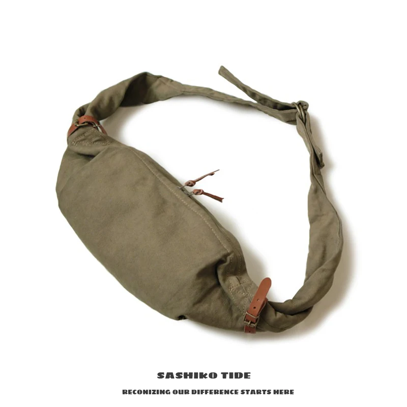 

Военная сумка Kapital Military из холщовой кожи с мягкой ручкой и застежкой-молнией, повседневная сумка через плечо для молодежи